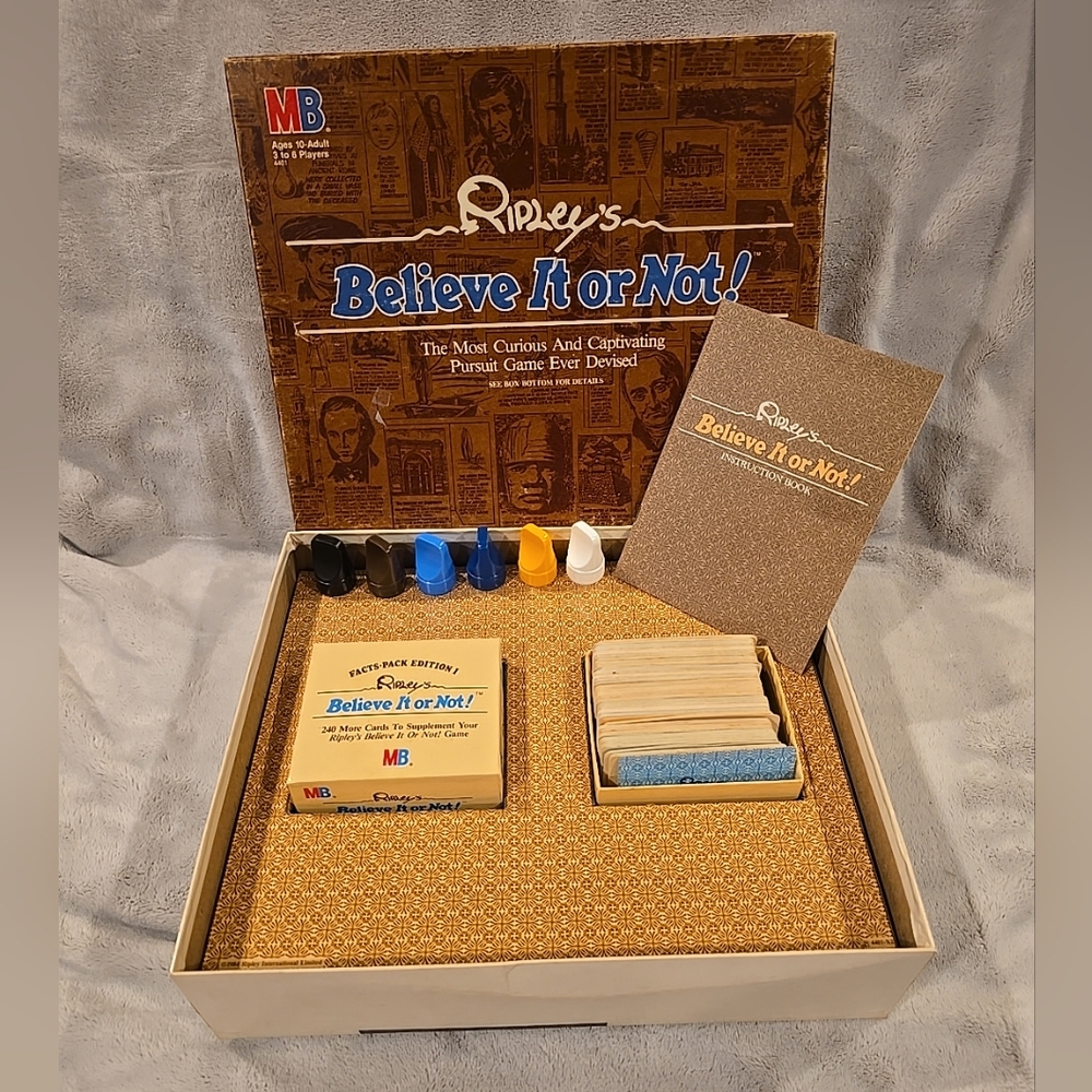 Vintage 1984 Ripleys Believe It Or Not! Board Game By Milton Bradley Trivia